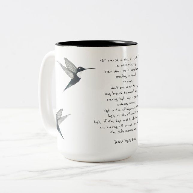 James Joyce Quote Two-Tone Coffee Mug (Front Left)