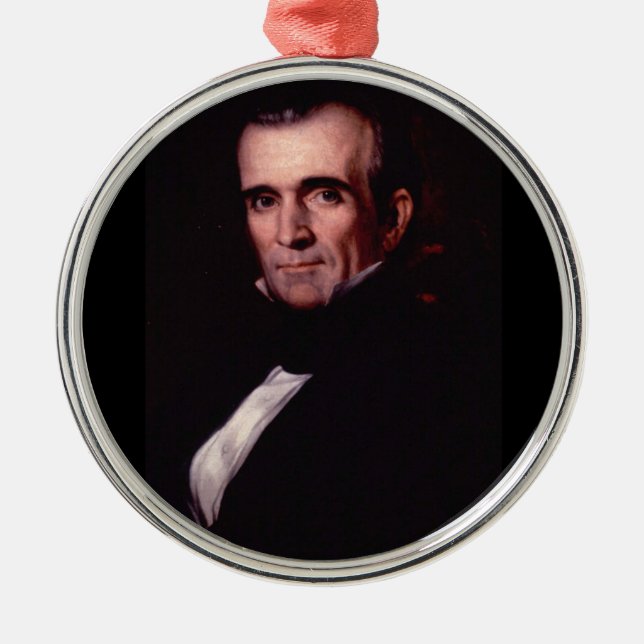 James K. Polk 11th US President Metal Ornament (Front)