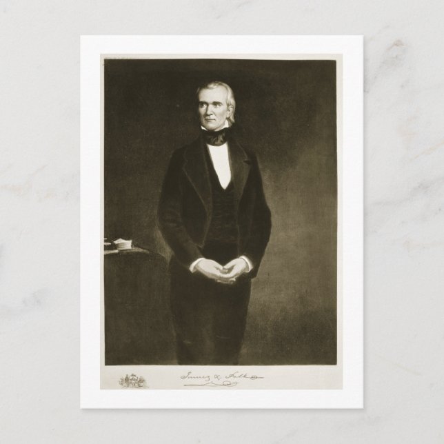 James K. Polk (1795-1849), 11th President of the U Postcard (Front)