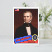 James K. Polk Baseball Card (Standing Front)