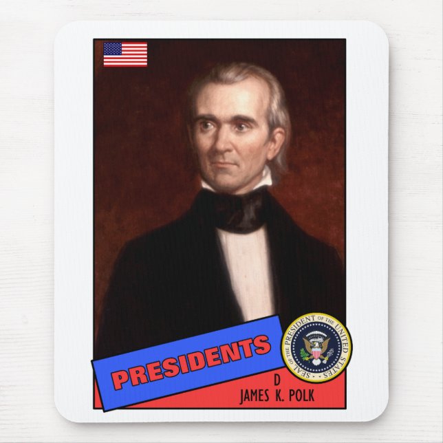 James K. Polk Baseball Card Mouse Pad (Front)