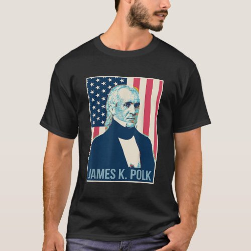 James K Polk President US Flag Shirt