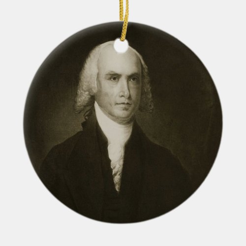 James Madison 4th President of the United States Ceramic Ornament