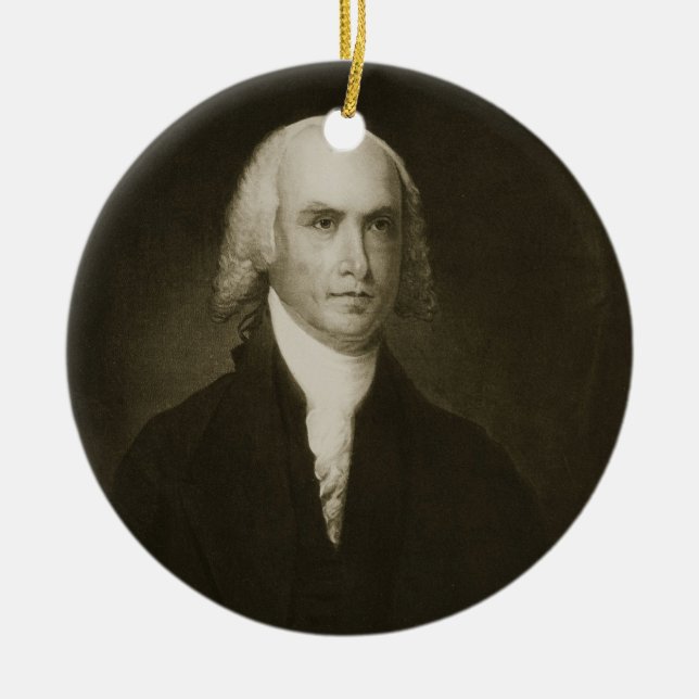 James Madison, 4th President of the United States Ceramic Ornament (Front)