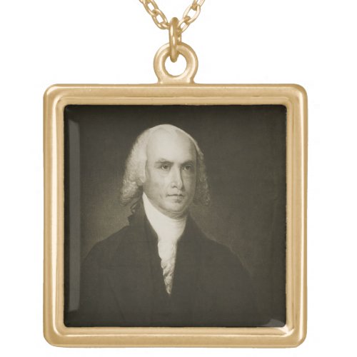 James Madison 4th President of the United States Gold Plated Necklace