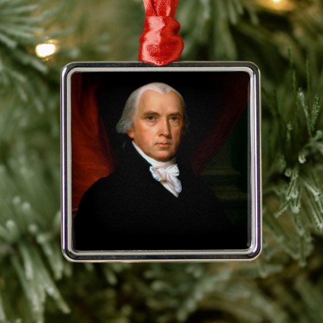 James Madison 4th President of the United States Metal Ornament (Tree)