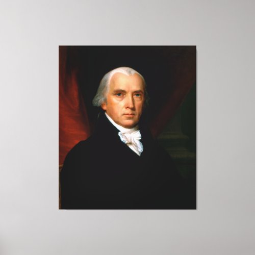 James Madison 4th President White House Portrait Canvas Print