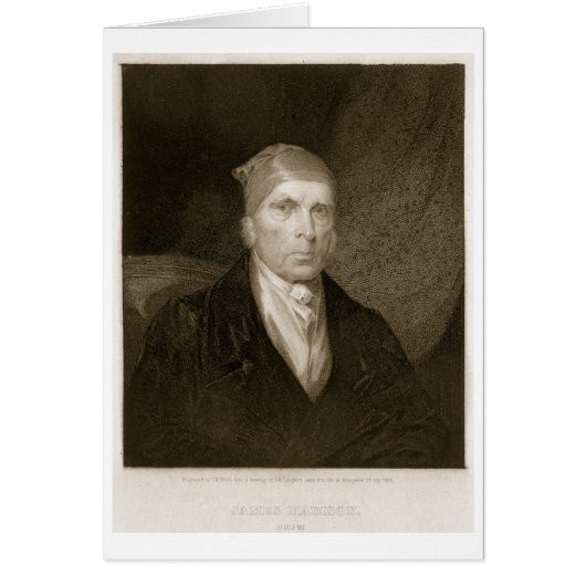 James Madison aged 82, engraved by Thomas B. Welch Cards (Front)