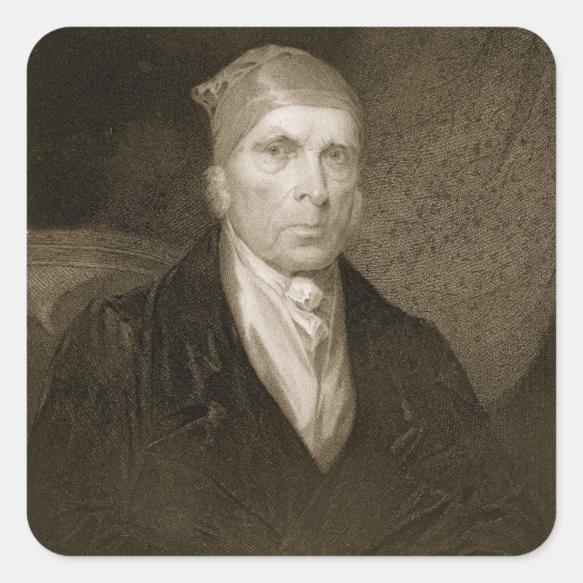 James Madison aged 82, engraved by Thomas B. Welch Square Sticker (Front)
