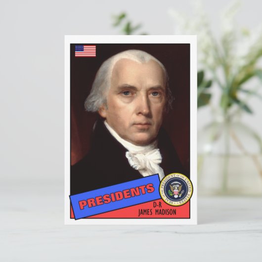 James Madison Baseball Card (Standing Front)