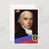 James Madison Baseball Card (Front/Back)