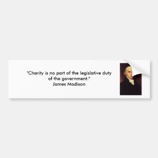James Madison - Charity Bumper Sticker