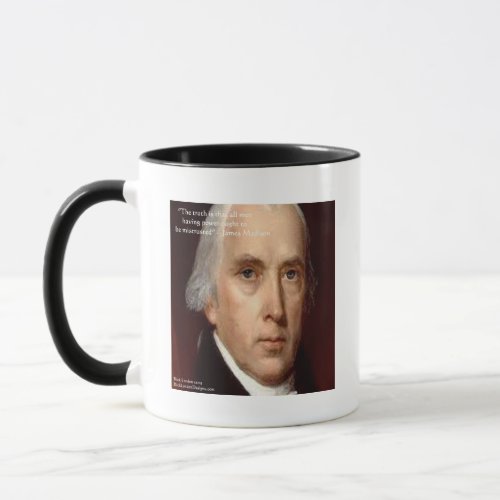 James Madison Mistrust Power Wisdom Quote Mug