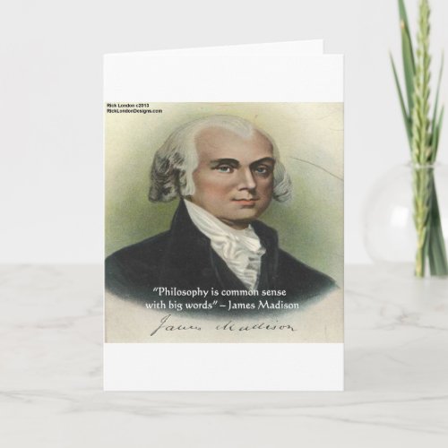 James Madison PhilosophyCommon Sense Quote Card