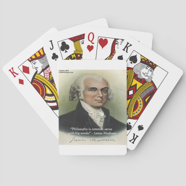 James Madison "Philosophy/Common Sense" Quote Poker Cards (Back)