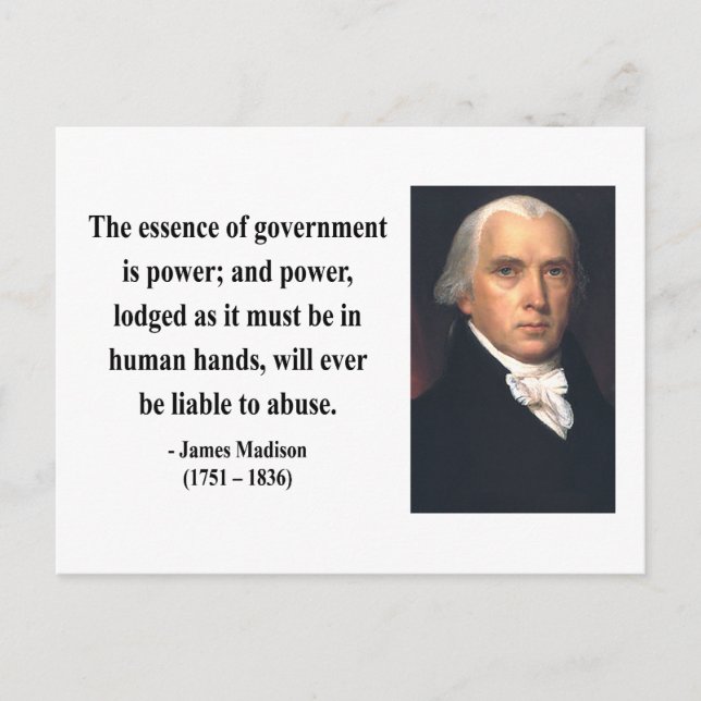 James Madison Quote 5b Postcard (Front)