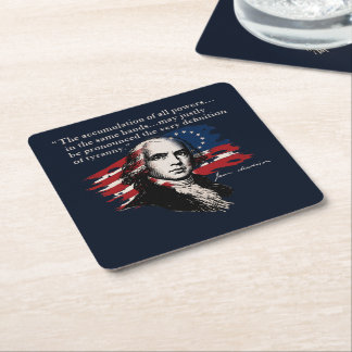 James Madison Square Paper Coaster