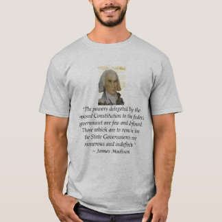 James Madison States Rights Bill of Rights Bckgrnd T-Shirt