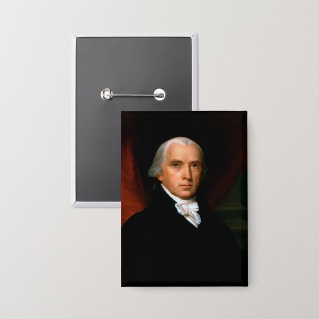 James Madison the 4th President: Colonial America Button (Front/Back)