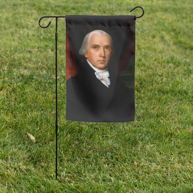 James Madison the 4th President: Colonial America Garden Flag (In SItu)