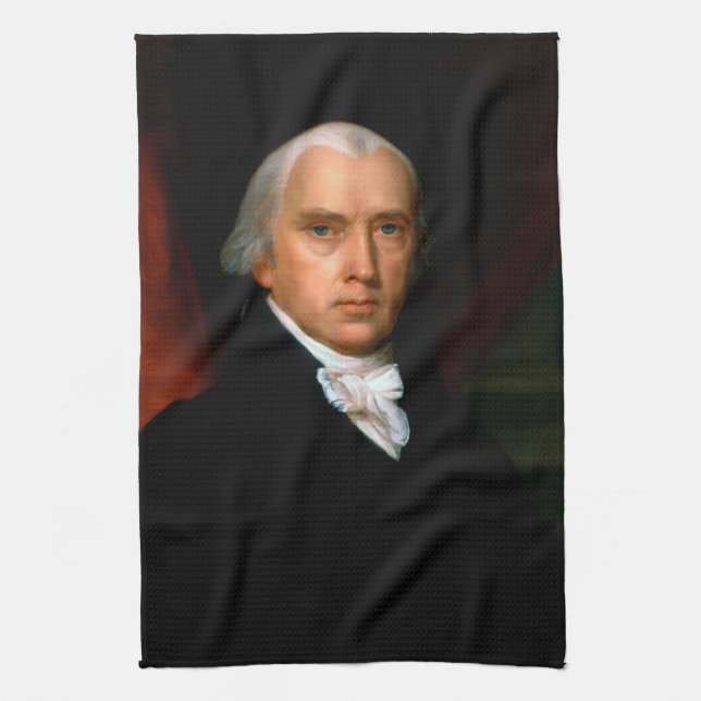 James Madison the 4th President: Colonial America Kitchen Towel (Vertical)