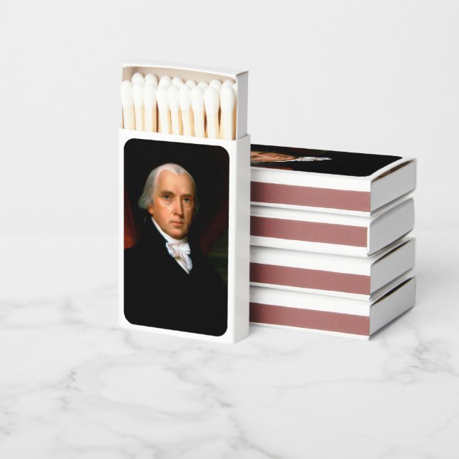 James Madison the 4th President: Colonial America Matchboxes (Stacked)