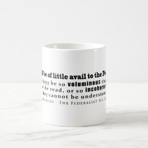 James Madison The Federalist No. 62 (1788) Coffee Mug