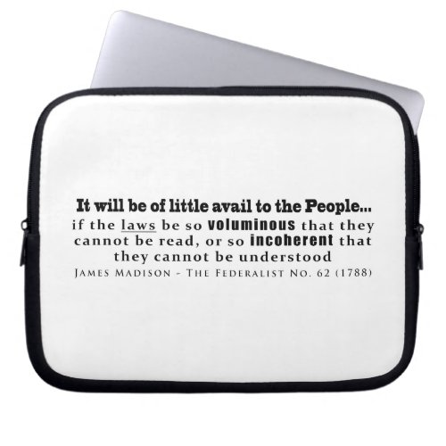 James Madison The Federalist No 62 1788 Laptop Sleeve