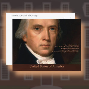 James Madison United States of America  Postcard