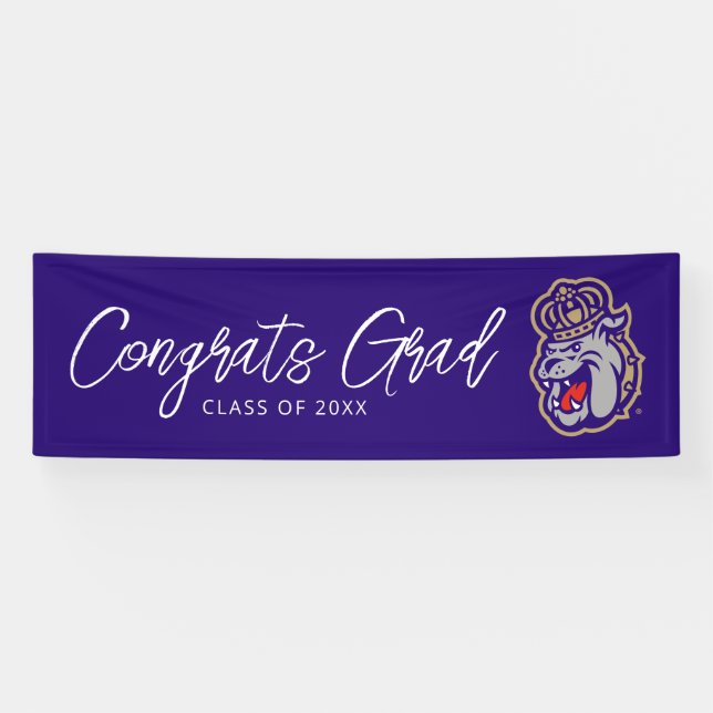 James Madison University | Duke Dog Face Banner (Horizontal)