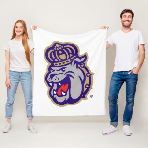 James Madison University   Duke Dog Face Fleece Blanket