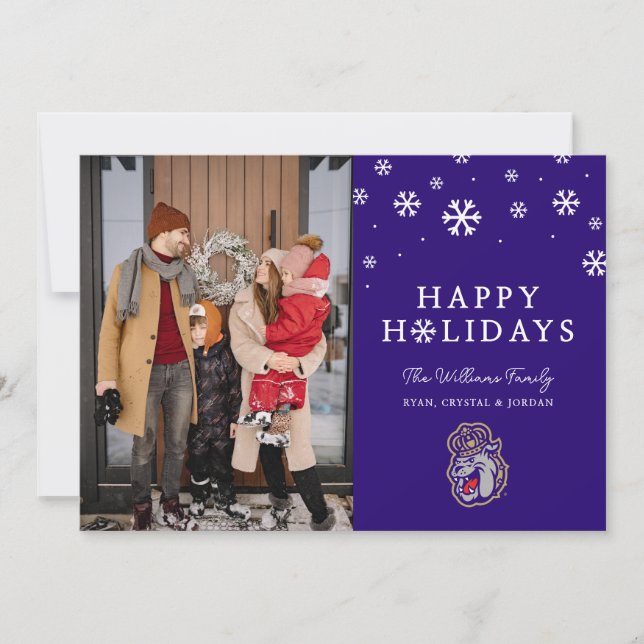 James Madison University | Duke Dog Face Holiday Card (Front)