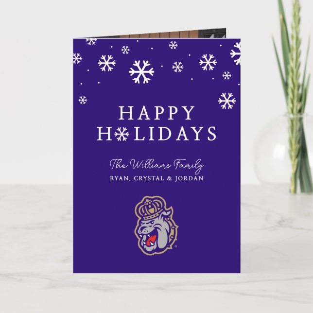 James Madison University | Duke Dog Face Holiday Card (Front)