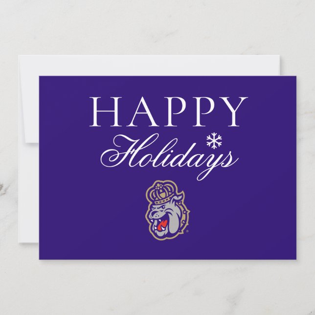James Madison University | Duke Dog Face Holiday Card (Front)