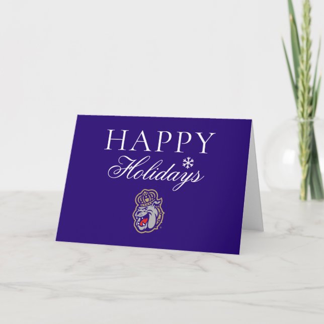James Madison University | Duke Dog Face Holiday Card (Front)