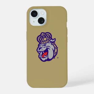 James Madison University   Duke Dog Face iPhone 15 Case
