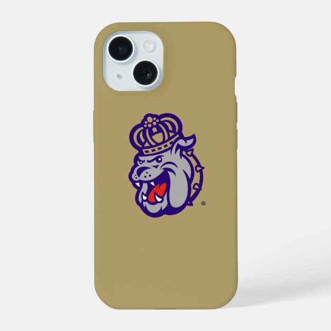 James Madison University | Duke Dog Face iPhone 15 Case (Back)