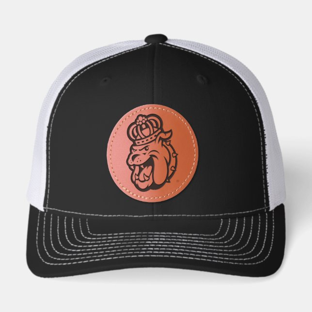 James Madison University | Duke Dog Face Leather Patch Hat (Front)