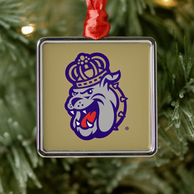 James Madison University | Duke Dog Face Metal Ornament (Tree)