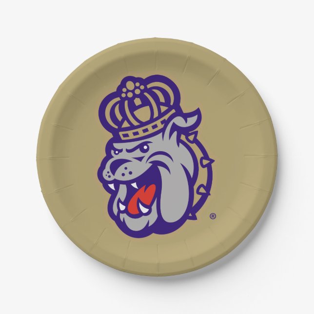 James Madison University | Duke Dog Face Paper Plates (Front)