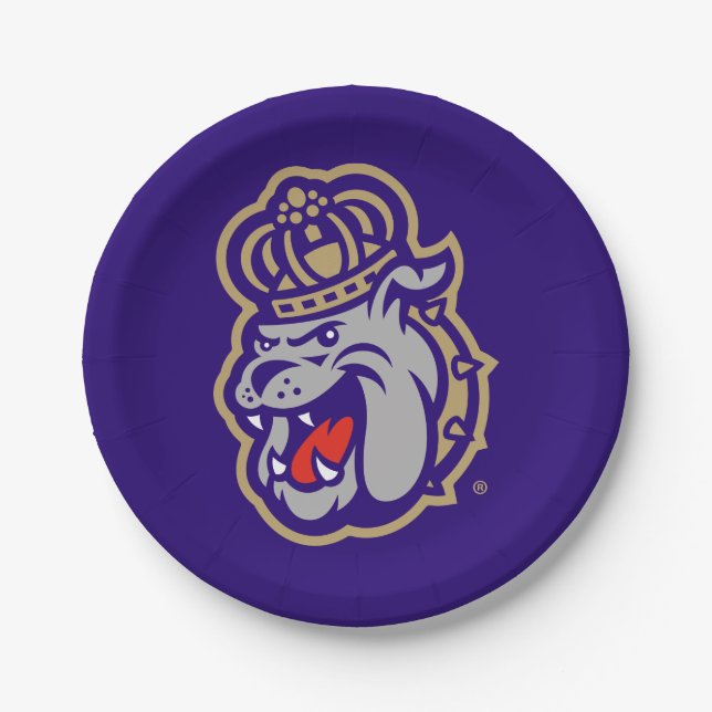 James Madison University | Duke Dog Face Paper Plates (Front)