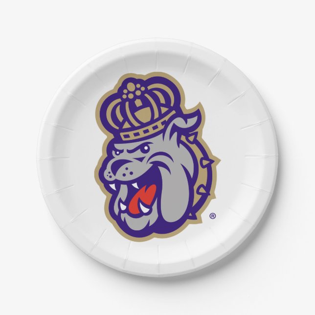 James Madison University | Duke Dog Face Paper Plates (Front)