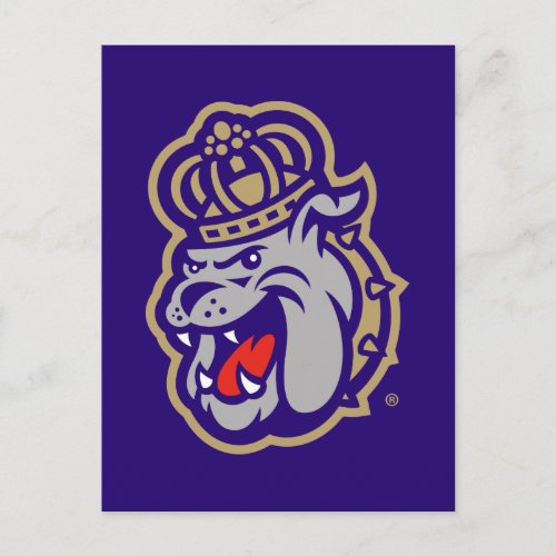 James Madison University  Duke Dog Face Postcard