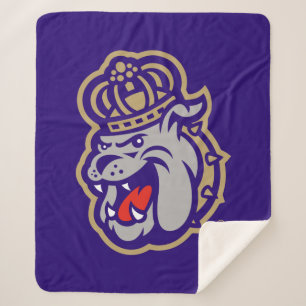 James Madison University Duke Dog Face Sherpa Blanket