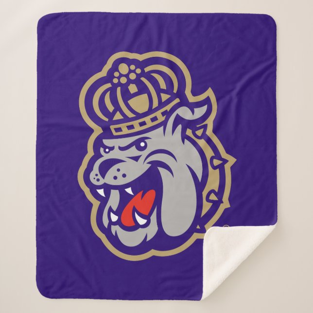 James Madison University | Duke Dog Face Sherpa Blanket (Front)