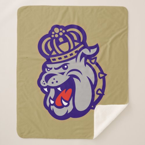 James Madison University  Duke Dog Face Sherpa Blanket