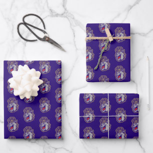 James Madison University   Duke Dog Face Wrapping Paper Sheets