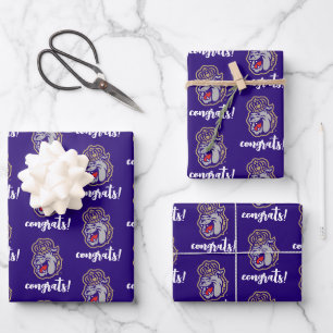 James Madison University Duke Dog Face Wrapping Paper Sheets