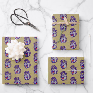 James Madison University   Duke Dog Face Wrapping Paper Sheets