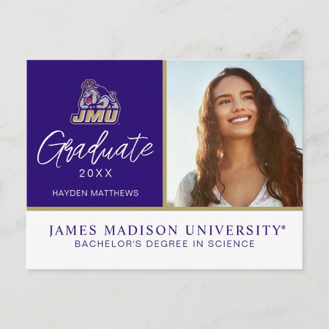 James Madison University | Duke Dog JMU Announcement Postcard (Front)